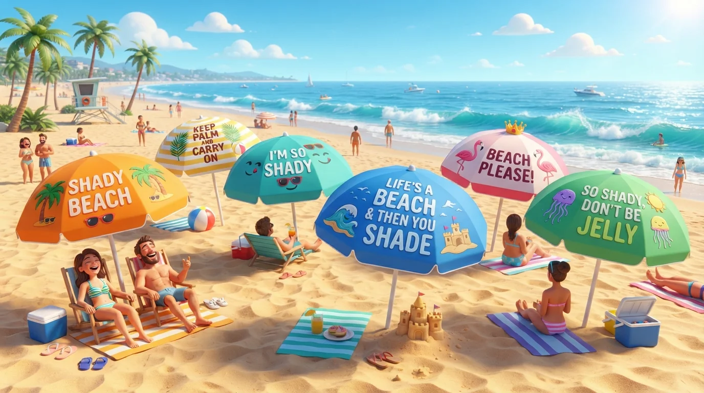 Short Beach Umbrella Wordplay