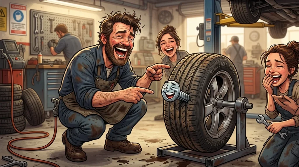 screw in the tire puns